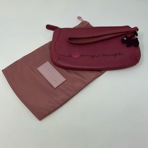 AUTHENTIC Radley London “A Radley for your thoughts” pink leather wristl…